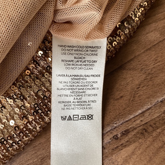 NWT Anthropologie pear beige sequin tank top women’s size XS - Picture 5 of 5